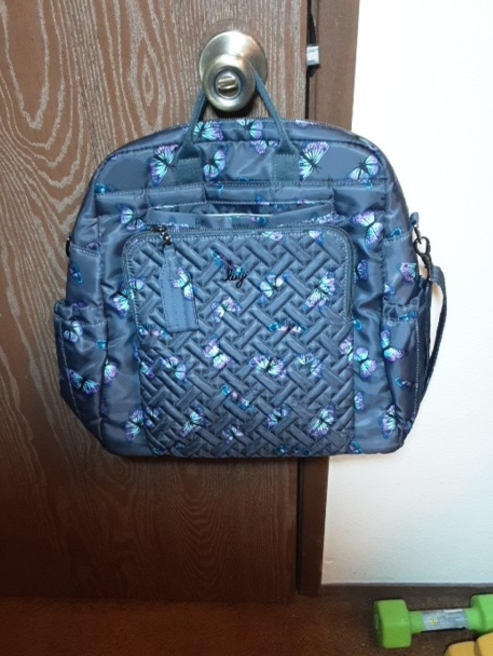 Lug Sonata Crossbody  In Pretty Butterfly Gray